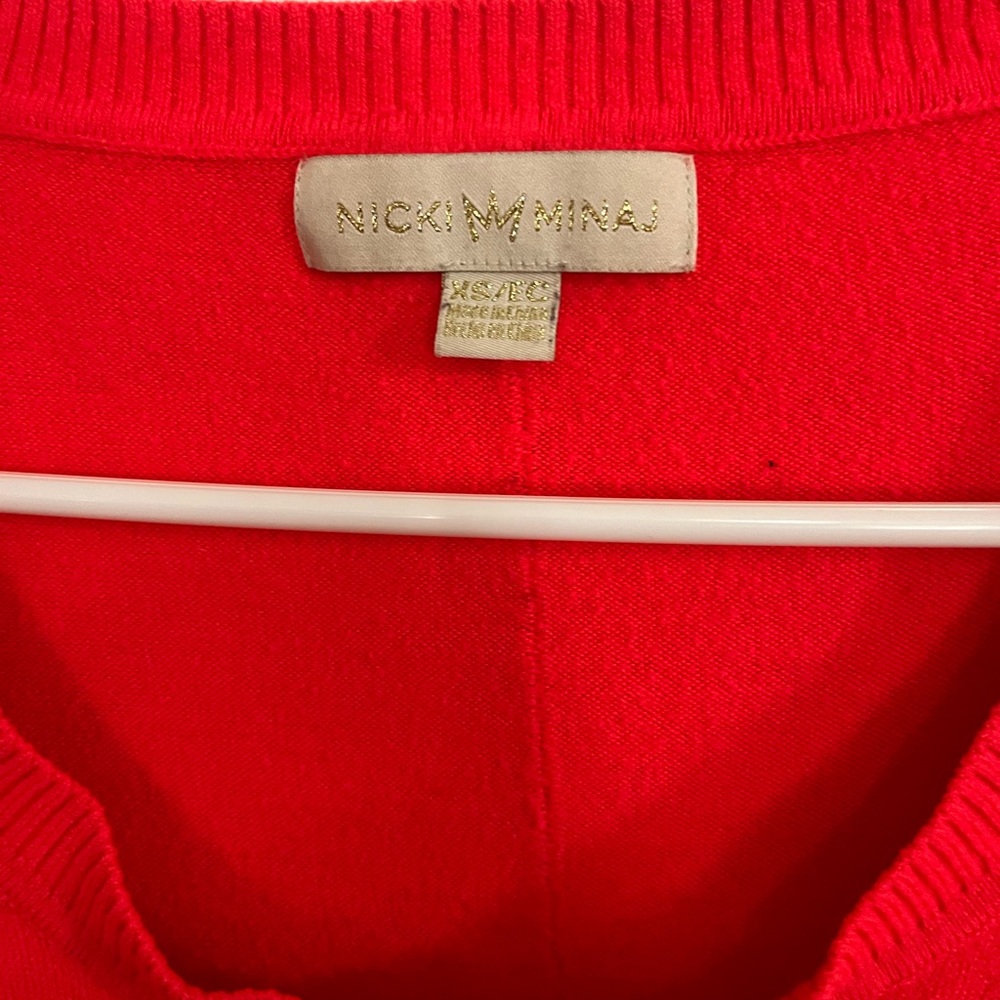 Nicki Minaj Bold Red Knitwear